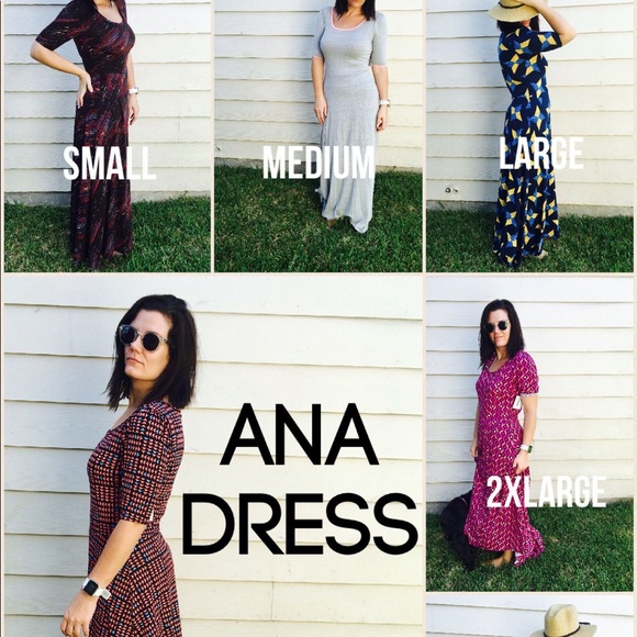 Lularoe Ana size large. Navy with gold lines. - Picture 7 of 8